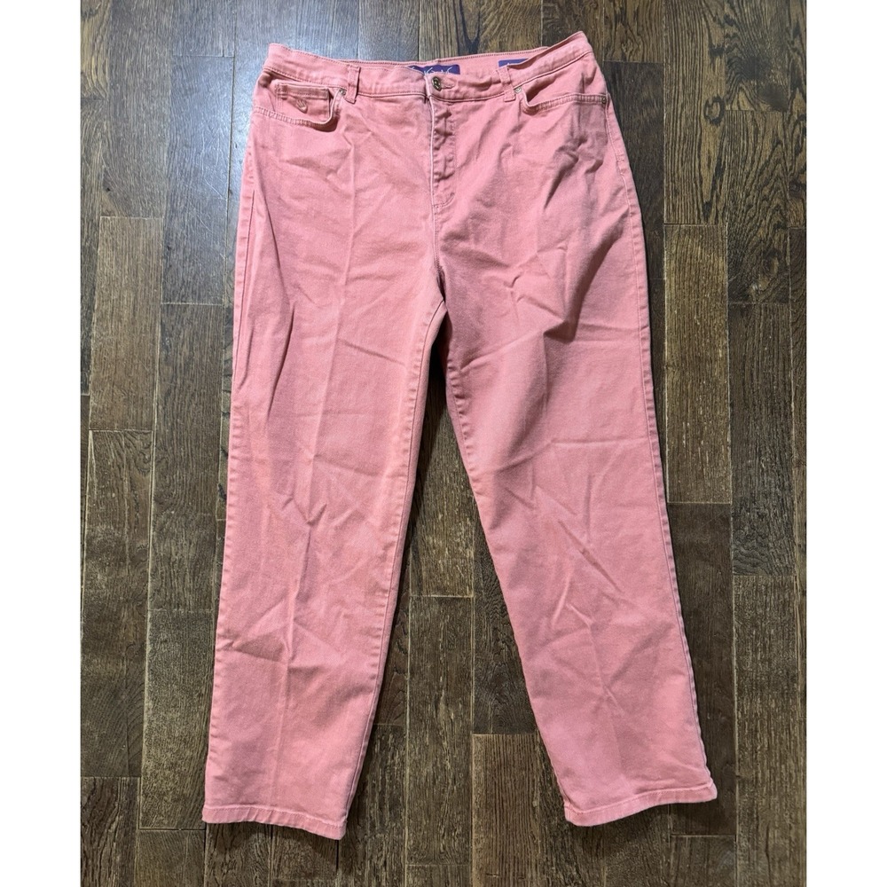 Gloria Vanderbilt Amanda Jeans Size 16 (W33xL26.5) Tapered Pink High Rise